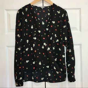 BCBGeneration Daisy and Poppy Print Wrap Top